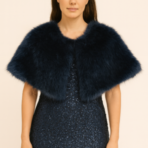 Capa de pelo azul noche