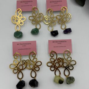 Pendientes piedras naturales
