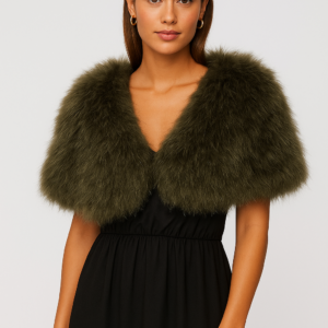Capa de plumas verde oliva