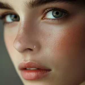 Piercing aro click dorado o plateado titanio