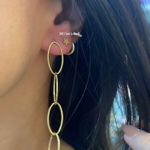 Pendientes anillas dorado