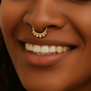 Piercing aro circonitas y bolitas