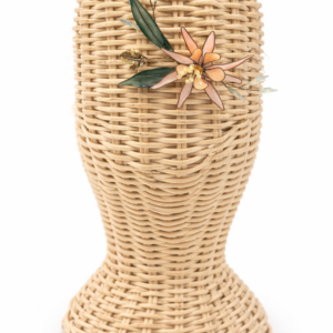 Tocado Floral Artesanal en Tonos Nude y Verde Oliva