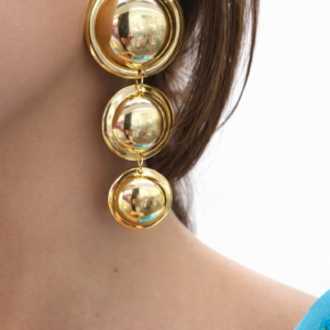Pendientes Dorados Maxi de Esferas