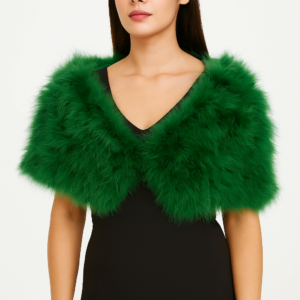 Capa de plumas verde