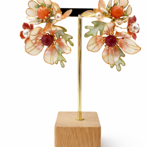 Pendientes artesanales florales pequeños