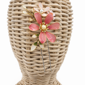 Horquilla Floral Artesanal Rosa