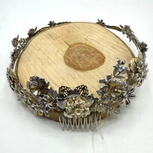Tiara cerrada plata y dorado