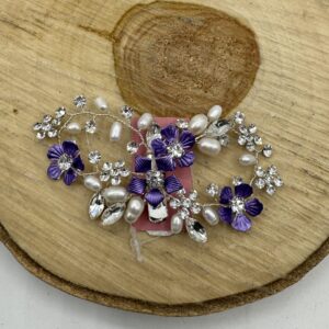 Tocado joya morado