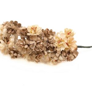 Ramillete tiara mini flores doradas