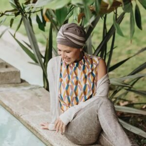 Turbante oncológico Ayana Fusion – Duo Marrón