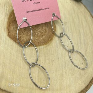 Pendientes anillas plateado
