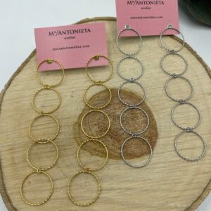 Pendientes largos círculos