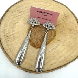Pendientes flamenca plateados