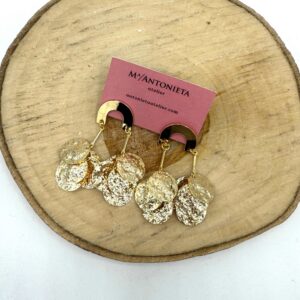 Pendientes dorado chapas