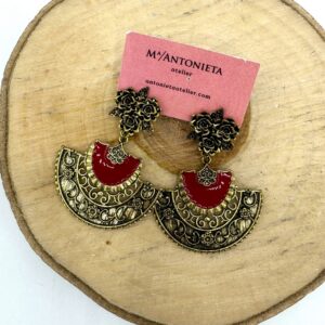 Pendiente flamenca tipo abanico