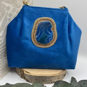 Bolso de fiesta terciopelo azul