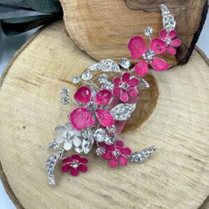 Tocado joya rosa fucsia