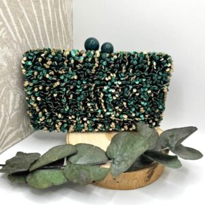 Bolso clutch lentejuelas y terciopelo