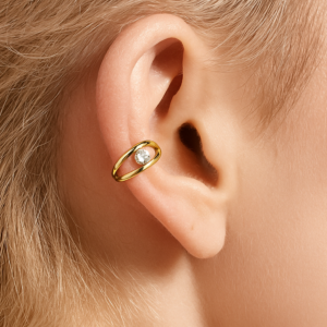 piercing aro doble con circonita