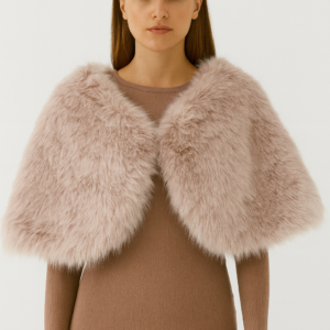 Capa de pelo beige