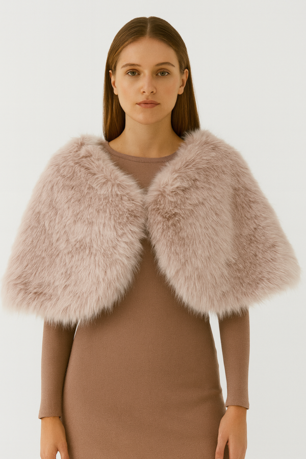 Capa de pelo beige