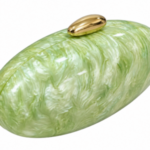 Bolso Clutch Nácar Verde Lima