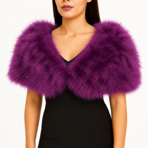 Capa de plumas morada